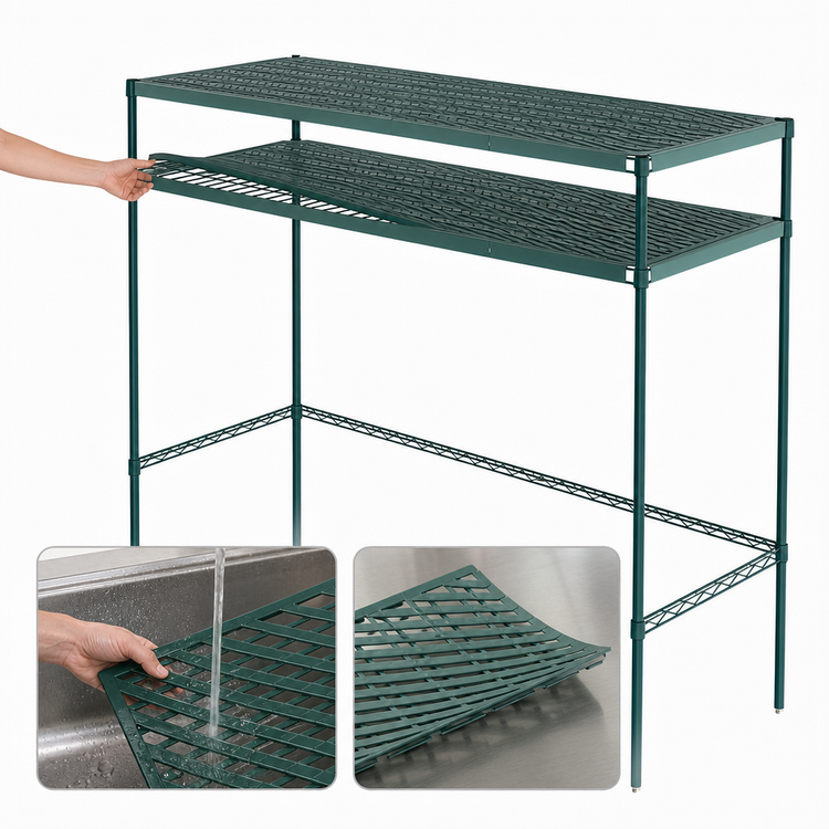 Product image #4 for Metro Super Erecta Pro Food Locker Housing Unit with 2 Overhead Shelves, 72 x 24 x 74 Inches