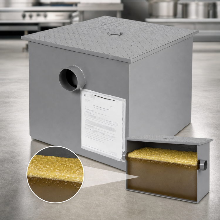 Product image #4 for Klinger's Trading GT-100 50 GPM 100 lb Grease Interceptor