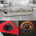 Thumbnail image #4 for Omcan USA 46.5-Inch Countertop Stainless Steel Bain Marie Food Warmer with 4 Half-Size Pans