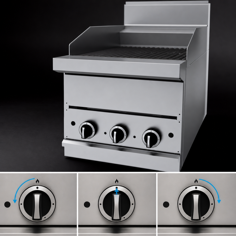 Product image #4 for Garland G Series 18-Inch Countertop Gas Charbroiler with Ceramic Briquettes, 45,000 BTU