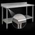 Thumbnail image #4 for Eagle Deluxe 108-Inch Stainless Steel Underbar Work Table with 4-1/2-Inch Backsplash and Adjustable Undershelf