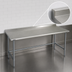 Thumbnail image #4 for Spec-Master 144-Inch x 30-Inch Stainless Steel Work Table with 1-1/2-Inch Rear Upturn and Galvanized Tubular Base