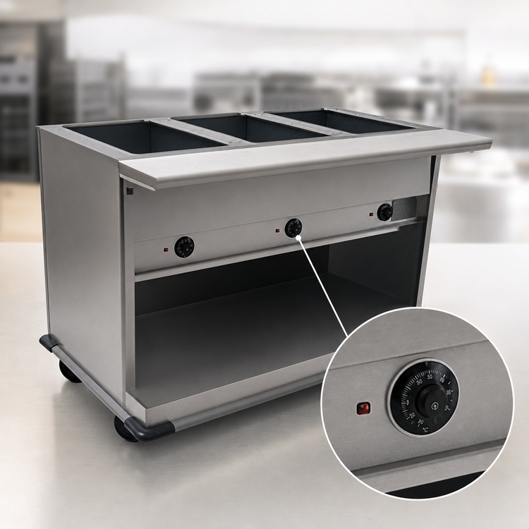 Product image #4 for Spec-Master Portable Hot Food Table, 2 Full-Size Wet/Dry Wells, Electric