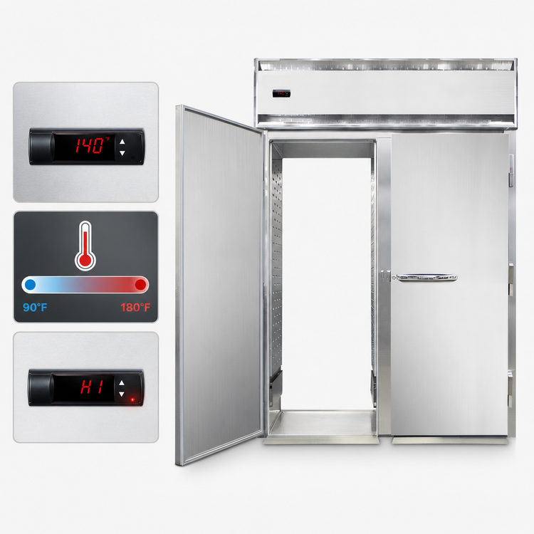 Product image #4 for Continental Refrigerator Designer Line DL2WI-SS-RT-E Two-Section Extra-High Stainless Steel Roll-Thru Warmer