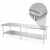 Thumbnail image #4 for Sapphire Manufacturing 108 Inch x 14 Inch Stainless Steel Underbar Work Table with Adjustable Undershelf