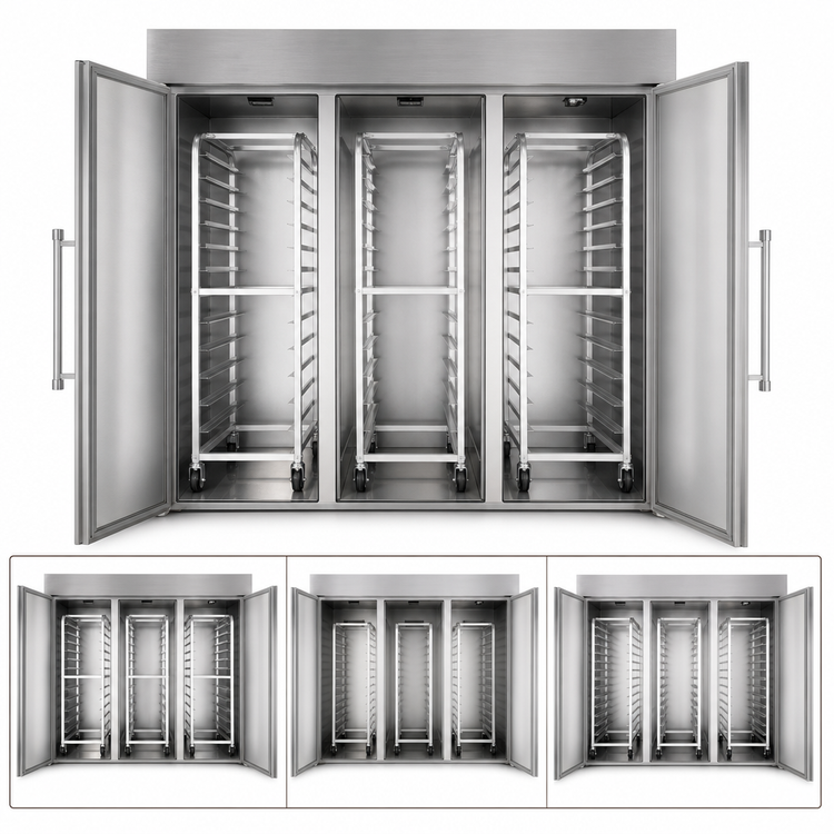 Product image #4 for Doyon KDP31 Roll-In Three-Section Knockdown Proofer Cabinet, Stainless Steel, 3 Double-Rack Capacity