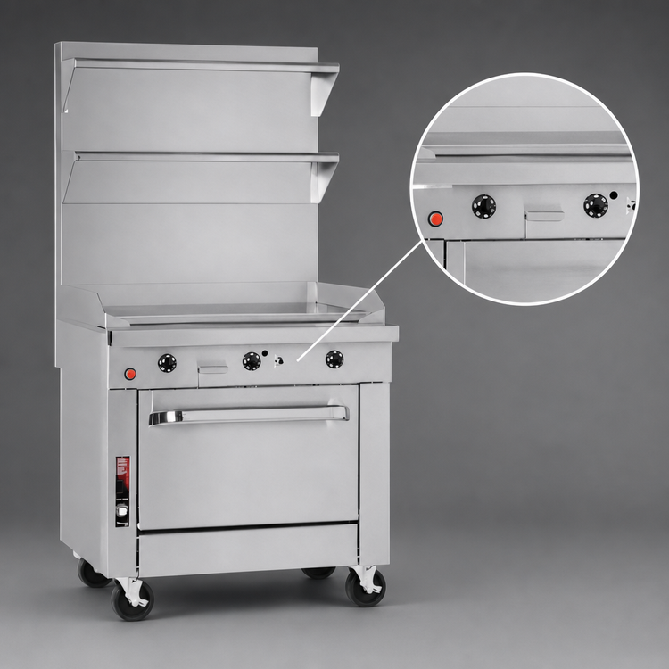 Product image #4 for Southbend Platinum 24-Inch Heavy Duty Gas Griddle Range with 1-Inch Plate and Cabinet Base