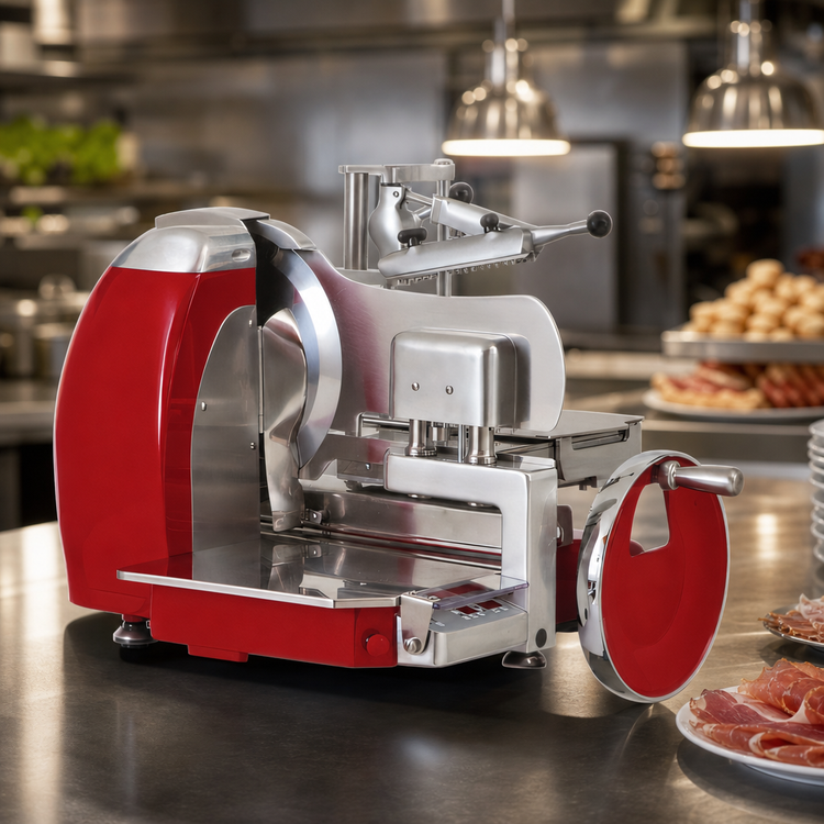 Product image #4 for Trento Omas Volano Automatic Flywheel Meat Slicer with 14.5-Inch Chromium-Plated Blade, 1 HP, 120V