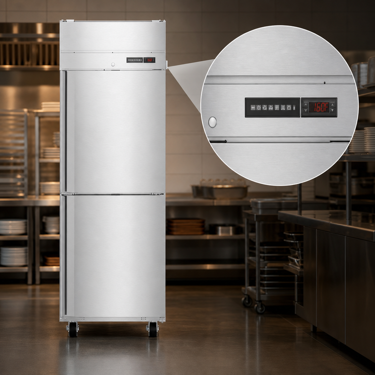 Product image #4 for Hoshizaki Steelheart 1-Section Reach-In Heated Holding Cabinet with Half Stainless Steel Doors