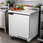 Thumbnail image #4 for Beverage Air WTR27HC-FLT 27-Inch One-Section Worktop Refrigerator, 5.25 Cu. Ft., Solid Door, Flat Stainless Steel Top