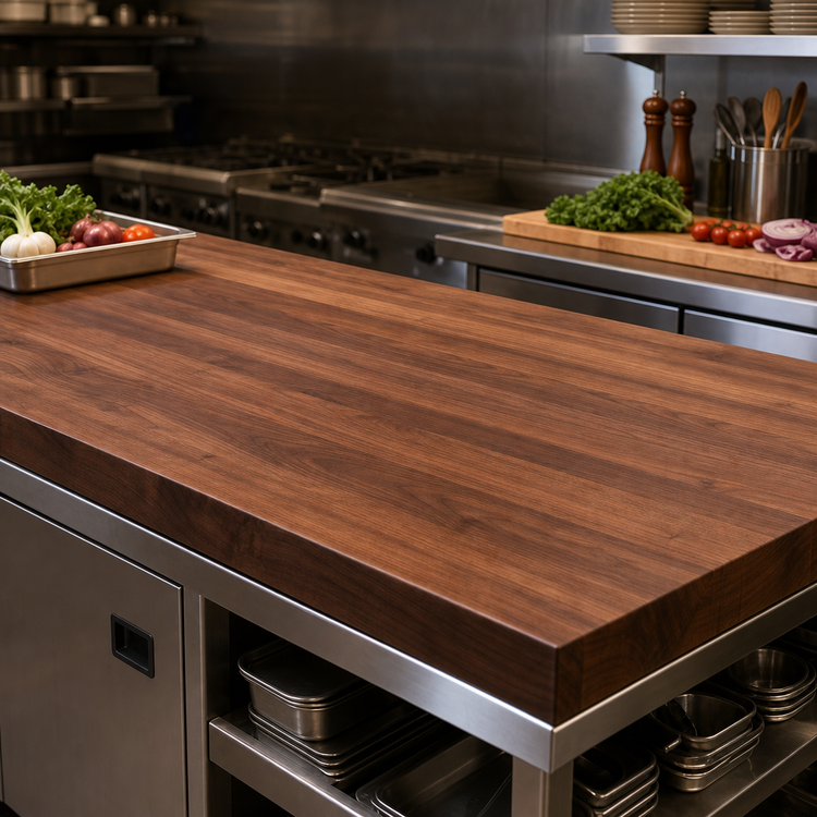 Product image #4 for Boos Block American Black Walnut Edge Grain Kitchen Countertop, 108 x 38 x 3 Inches