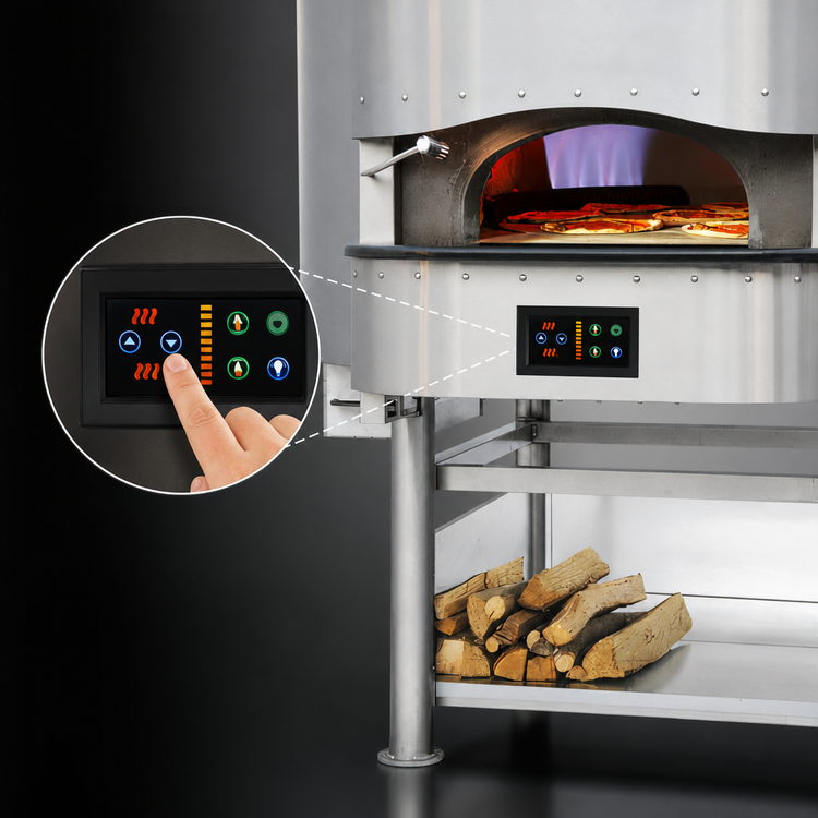 Product image #4 for Morello Forni PG130 Gas-Fired Round Pizza Oven with 51-Inch Cooking Diameter and Stand Base