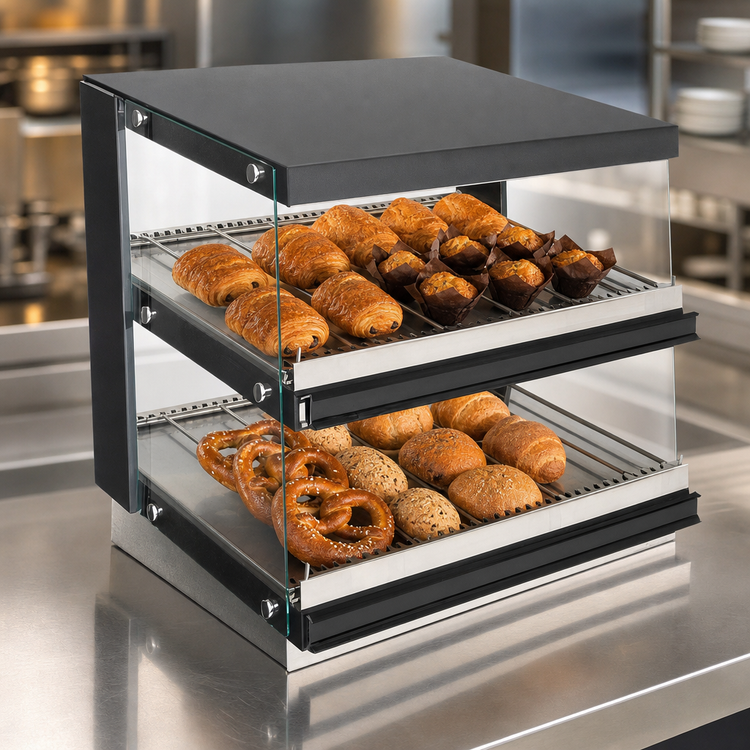 Product image #4 for Sierra SHDM-38PT 38-Inch Countertop Pass-Through Heated Display Merchandiser with 2 Shelves