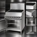 Thumbnail image #4 for Jade Range (Middleby) Titan JTRH-18B 18-Inch Heavy-Duty Gas Charbroiler with Cabinet Base, Stainless Steel, 45,000 BTU