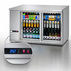 Thumbnail image #4 for Everest Refrigeration EBB59G-SD-SS 57.75-Inch Two-Section Sliding Glass Door Back Bar Cooler, 17 Cu. Ft., Stainless Steel