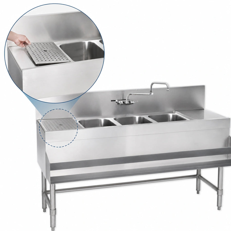 Left Drainboard with Removable Insert
