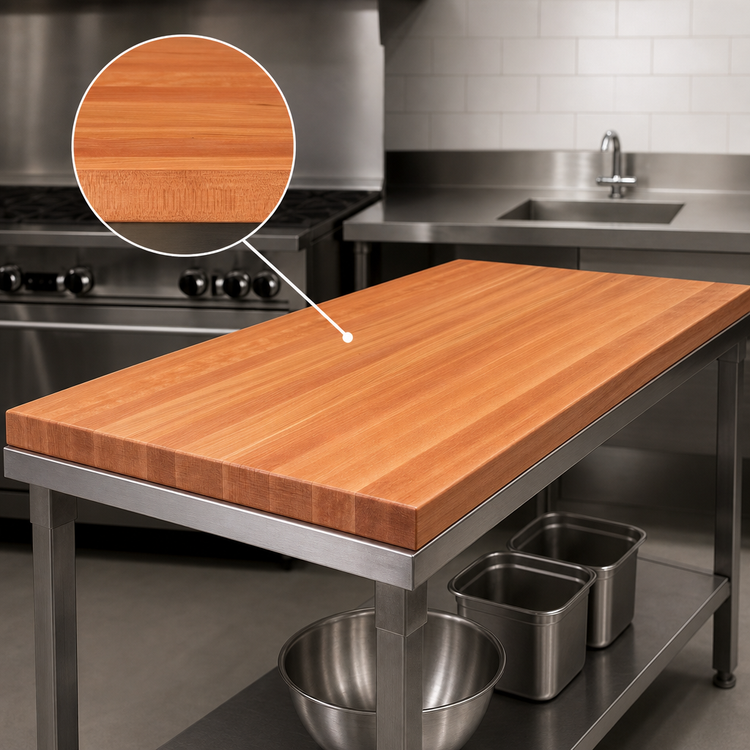Product image #4 for Boos Block American Cherry Edge Grain Kitchen Countertop with Varnique Finish, 72 x 32 x 2.25 Inches