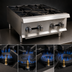 Thumbnail image #4 for IKON Cooking 24-Inch Natural Gas 4-Burner Commercial Hot Plate with Legs
