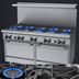 Thumbnail image #4 for Garland GFE Starfire Pro 60-Inch Gas Restaurant Range with 10 Open Burners and 2 Standard Ovens