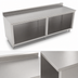 Thumbnail image #4 for John Boos Stainless Steel Work Table with Open Front Cabinet Base, 144W x 24D, 5-Inch Backsplash