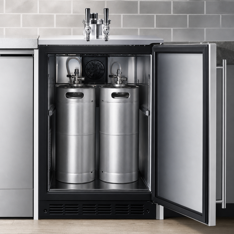 Product image #5 for Summit Commercial 24" Front-Tap Built-In Cold Brew Kegerator — Dual Tap, 5.3 cu ft, ADA Compliant