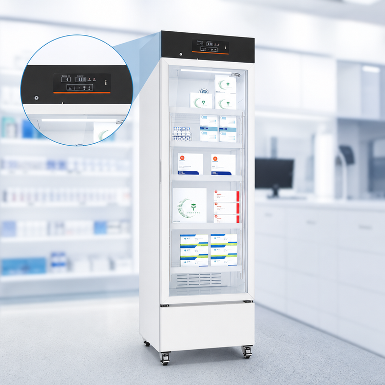 Product image #4 for KoolMore 11 Cu. Ft. Commercial Medical Pharmacy Refrigerator with Heated Glass Door and Backup Battery