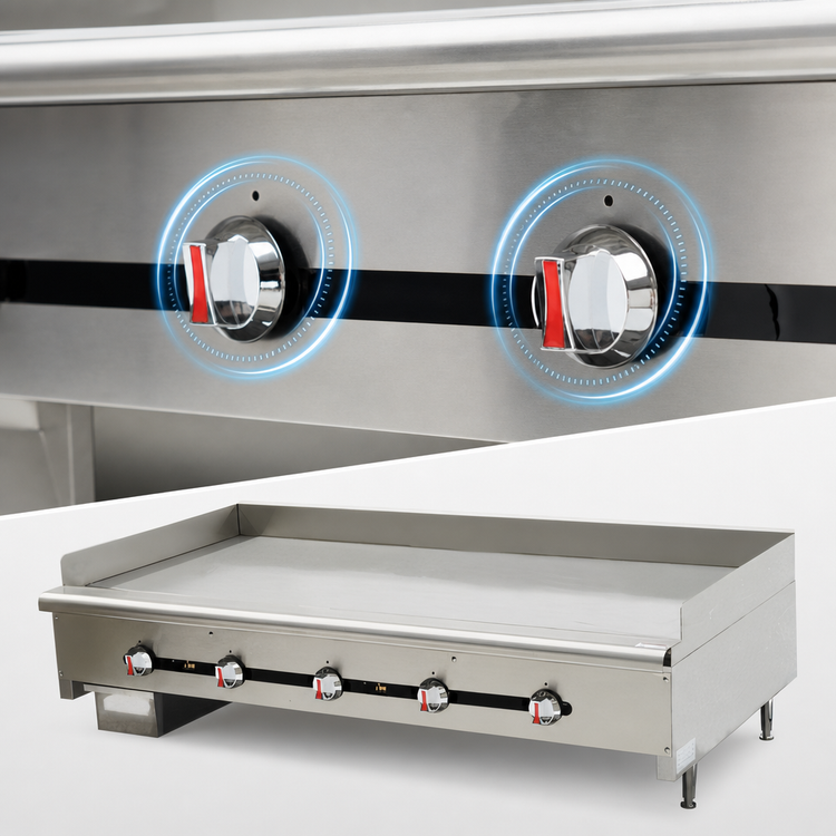 Product image #4 for Comstock-Castle 24-Inch Countertop Gas Chrome Griddle with 24 x 24-Inch Cook Surface