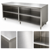 Thumbnail image #4 for Advance Tabco Special Value Series Stainless Steel 120-Inch x 30-Inch Flat Top Open Base Work Table with Mid-Shelf