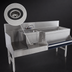 Thumbnail image #4 for Advance Tabco Prestige Uni-Serv 60-Inch Stainless Steel Speed Bar with Right Ice Bin, Sink, Blender Station, and Speed Rail