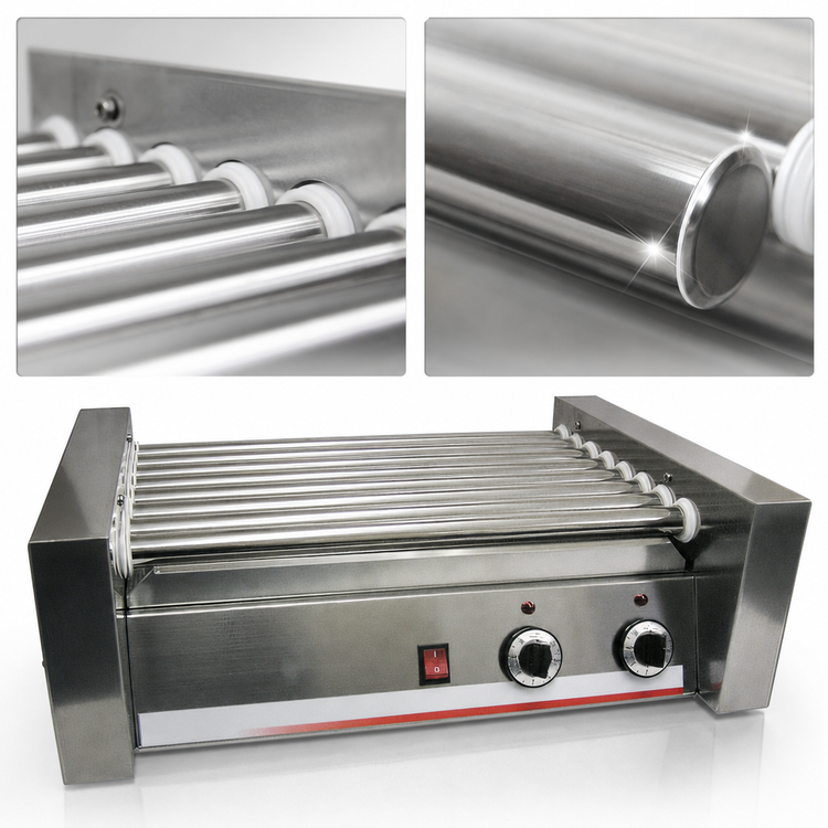 Product image #4 for Benchmark 20 Hot Dog Roller Grill with Dual Heat Controls and Removable Drip Tray