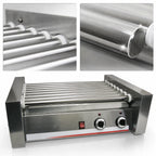 Thumbnail image #5 for Winco Benchmark 62020 20-Hot Dog Stainless Steel Roller Grill, Dual Heat Controls, Removable Drip Tray