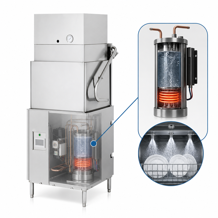 Product image #4 for Champion Genesis DH6000 VHR Ventless Heat Recovery High-Temperature Door-Type Dishwasher with Built-In Booster