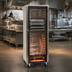 Thumbnail image #4 for hotLOGIX HL3-14 One-Compartment 3/4-Height Insulated Aluminum Heated Holding Cabinet with Glass Door, 28 Pan Capacity