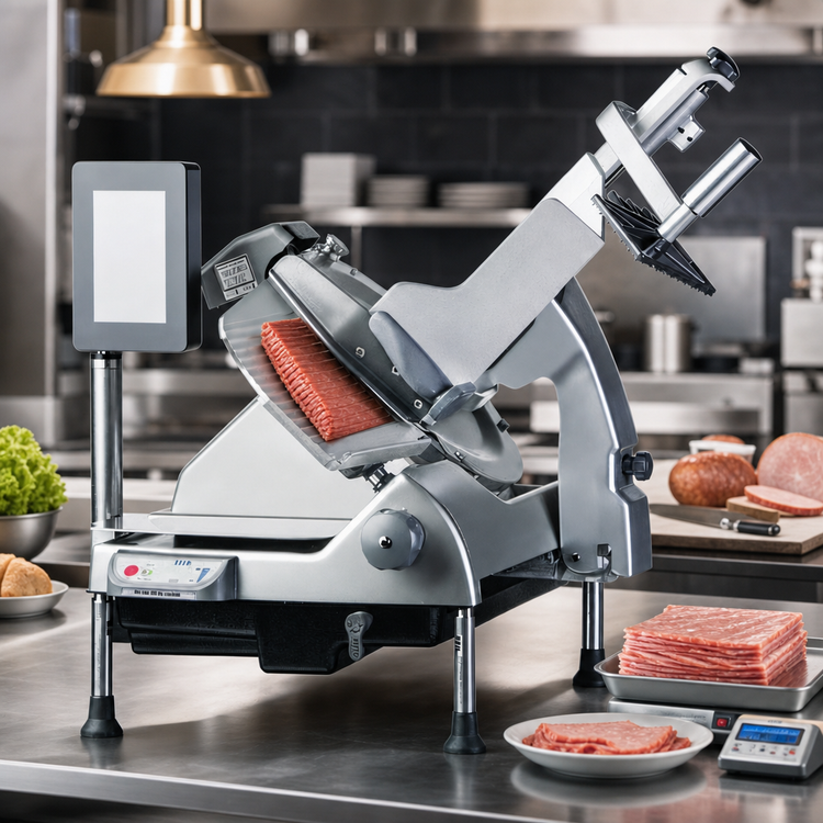 Product image #4 for Hobart HS7-1PS Heavy-Duty Automatic Portion Scale Meat Slicer with 13-Inch CleanCut Knife
