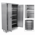 Thumbnail image #5 for John Boos 36-Inch Wide Stationary Upright Underbar Storage Cabinet with Sloped Top, Locking Hinged Doors, and 4 Adjustable Shelves
