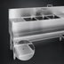 Thumbnail image #4 for Spec-Bar 3-Compartment Underbar Sink Unit with Left Drainboard, 60 Inch x 19 Inch, 304 Stainless Steel