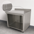 Thumbnail image #4 for Advance Tabco 108-Inch Stainless Steel Underbar Work Table with Open Front Cabinet Base, 14-Gauge 304 Top, and 5-Inch Backsplash