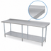 Thumbnail image #4 for Advance Tabco 108-Inch x 30-Inch 304 Stainless Steel Work Table with Rear Up-Turn and Adjustable Undershelf
