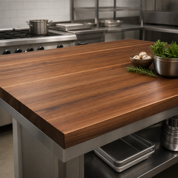 Product image #4 for Boos Block 60 Inch x 30 Inch x 3 Inch American Black Walnut Edge Grain Kitchen Countertop