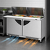 Thumbnail image #4 for Turbo Air Super Deluxe 60-1/4-Inch Front Breathing 2-Section Sandwich/Salad Mega Top Prep Table, 24-Pan, Stainless Steel