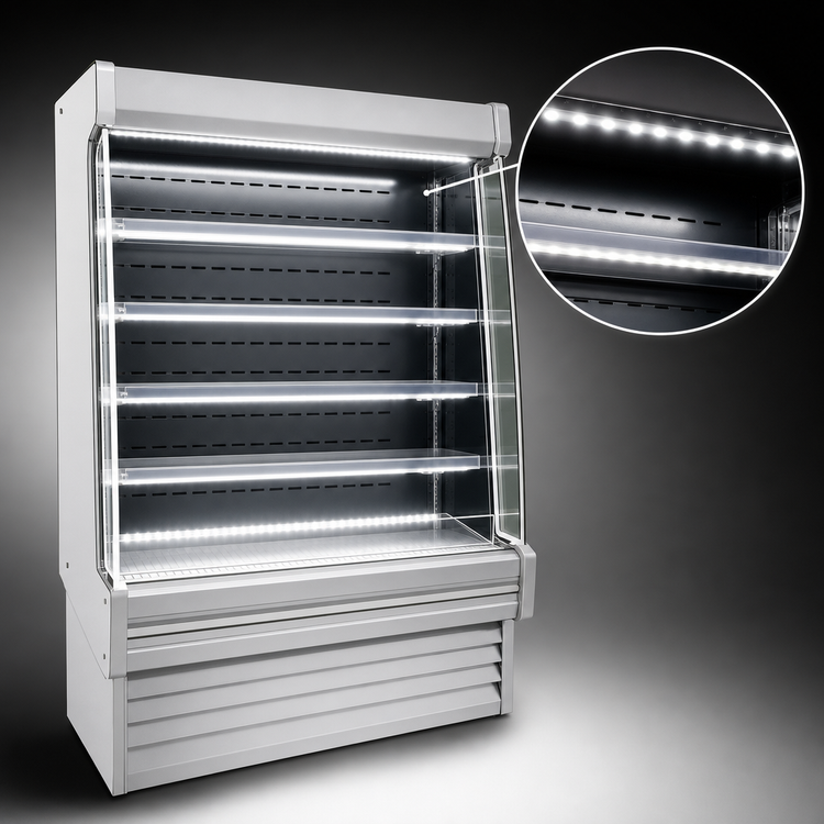 Product image #4 for Howard-McCray 35E Series Dairy Open Merchandiser, 63-Inch W x 60-Inch H, Self-Contained Refrigeration, LED Shelves