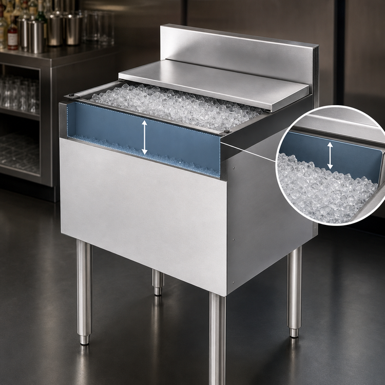 Product image #4 for Perlick Top Shelf TSD48IC 48-Inch Deck-Style Underbar Ice Bin/Cocktail Unit