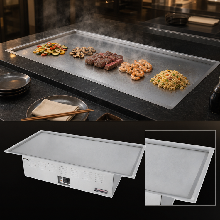 Product image #4 for Garland E22-36-60GMX Electric Teppan-Yaki Drop-In Griddle with 59-5/8 x 24-1/16 Inch Grill Size
