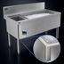 Thumbnail image #4 for Advance Tabco Prestige Supreme 48-Inch Stainless Steel Bar Ice Bin with Left Bottle Storage Rack, No Cold Plate