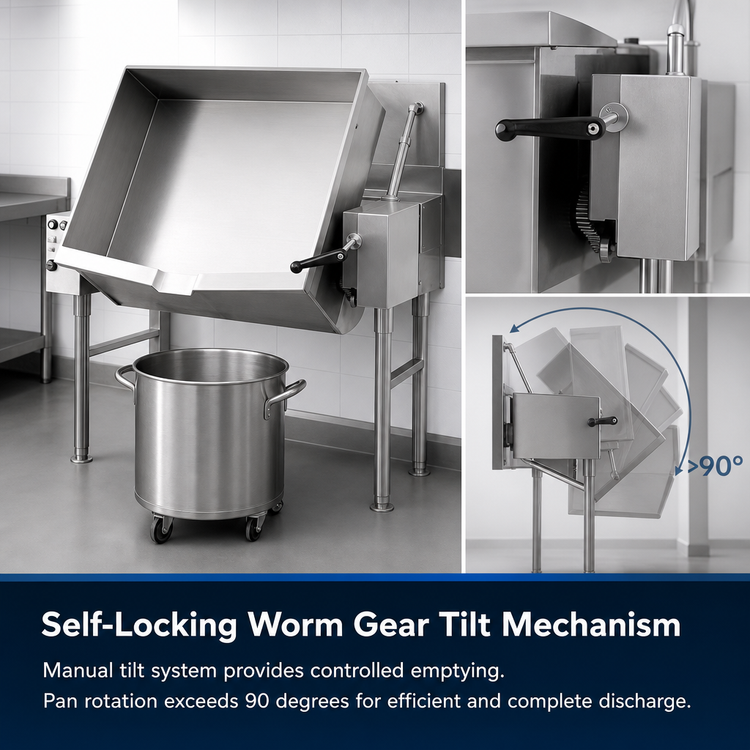 Product image #4 for Classic TES-2424-11-WC Wall-Mounted Electric Tilting Skillet, 30-Gallon, 10.6 kW