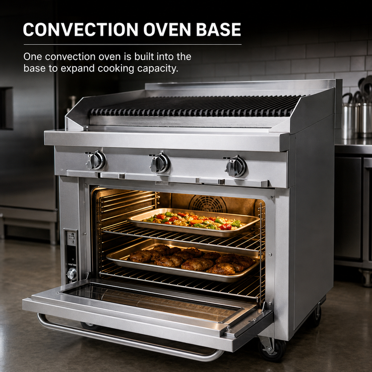 Product image #4 for Southbend Platinum 36-Inch Heavy Duty Gas Range with Charbroiler Top and Convection Oven Base