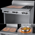 Thumbnail image #4 for Garland Cuisine Series 36-Inch Heavy Duty Natural Gas Range with 2 Open Burners, 2 Hot Tops, and Open Cabinet Base