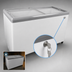 Thumbnail image #4 for Kelvinator Commercial Sliding Glass Lid Ice Cream Novelty Display Freezer, 59.5-Inch, White