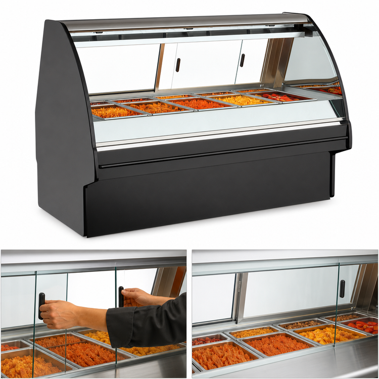 Product image #4 for Structural Concepts Fusion 51-Inch Curved Glass Countertop Heated Display Case