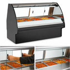 Thumbnail image #4 for Structural Concepts Fusion® GMS4H 51-Inch Curved Glass Full-Service Countertop Heated Display Case with Rear Sliding Doors